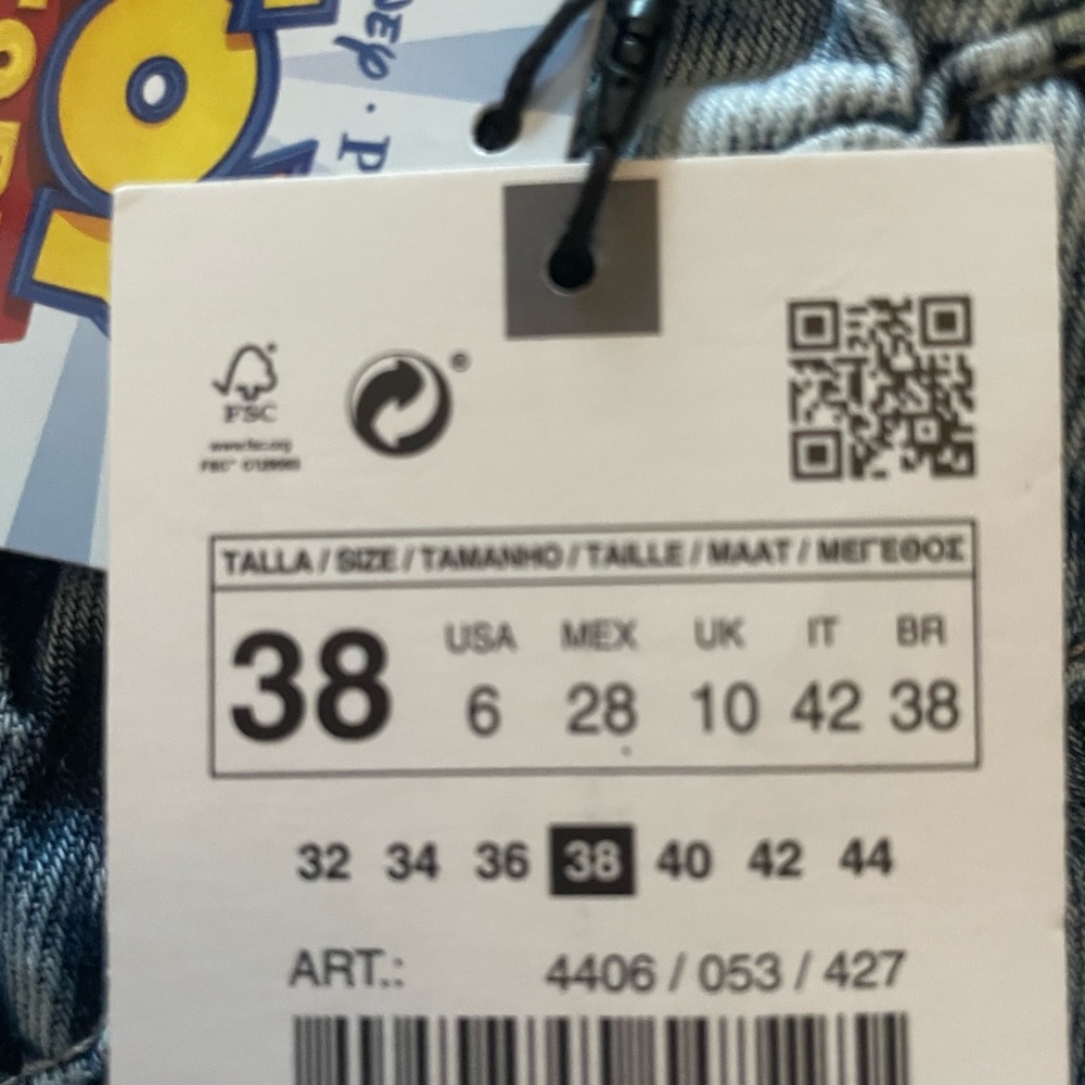 ZARA x Disney Toy Story paperbag denim jeans - Picture 7 of 8